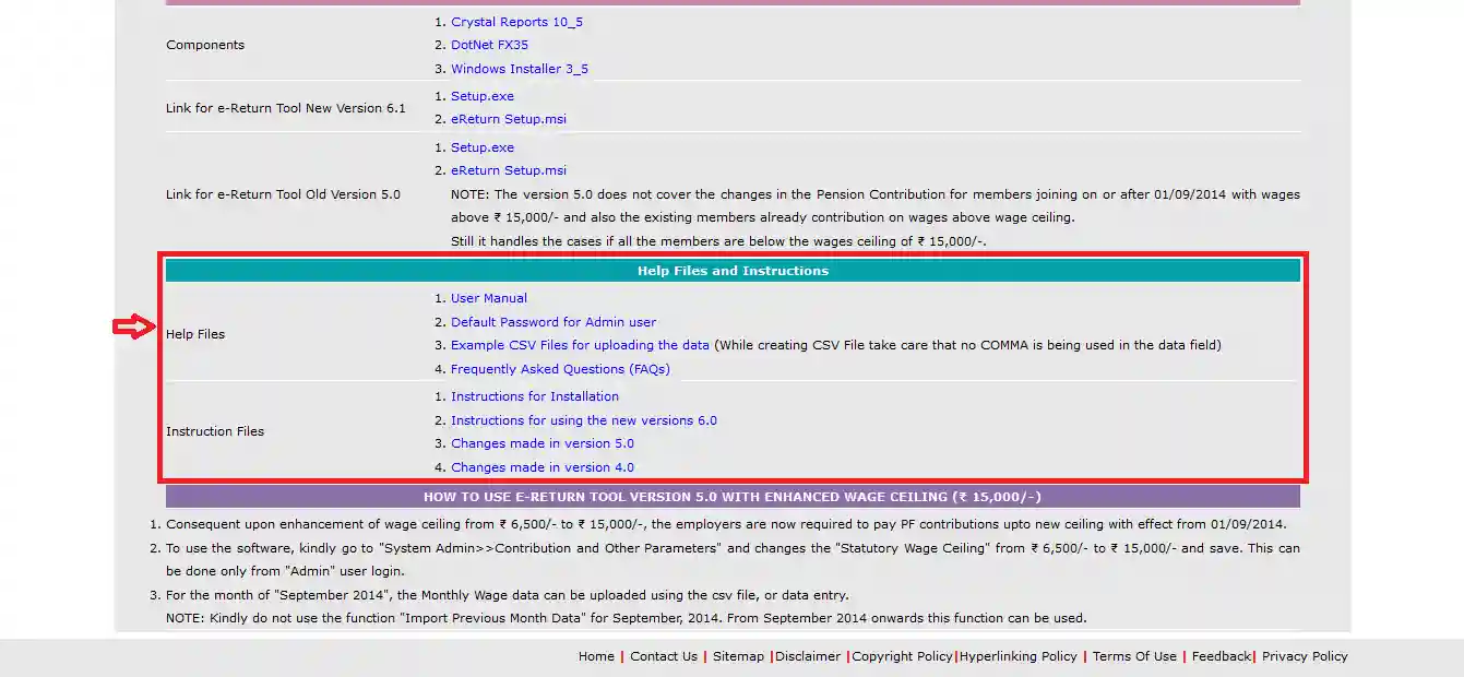 Click on Help Files & Instructions